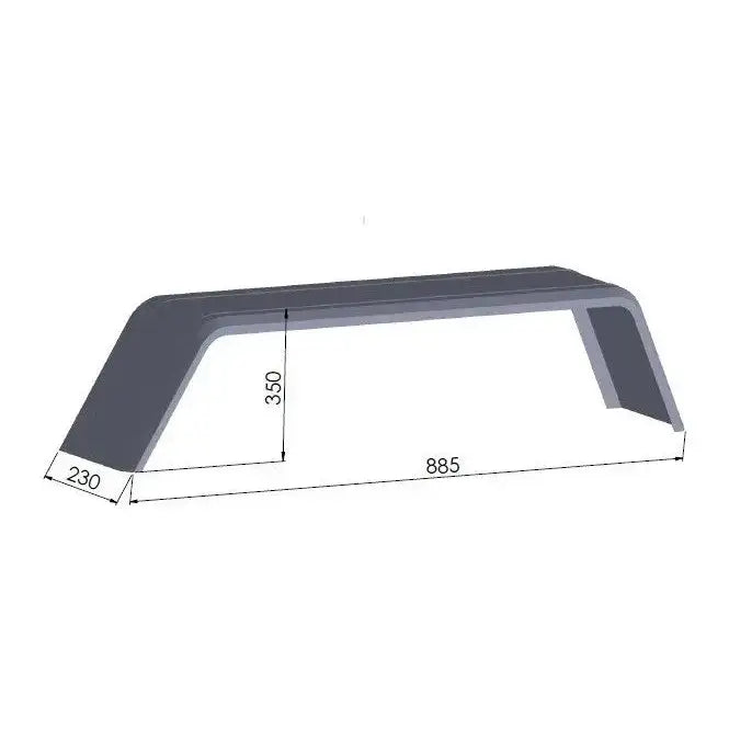 Enkelt Skjerm for Tilhengere Metall 14’’