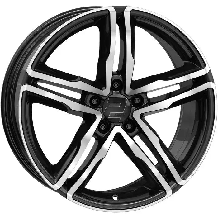 Felg 2drv Wh11 Sp + Schwarz Hochglanzpoliert 7,5x17 5x112 Et35