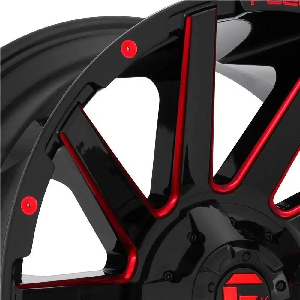 Felg D643 Contra Gloss Black/red Tinted Clear Fuel 20x10 Et-18 5x139.7 / 5x150