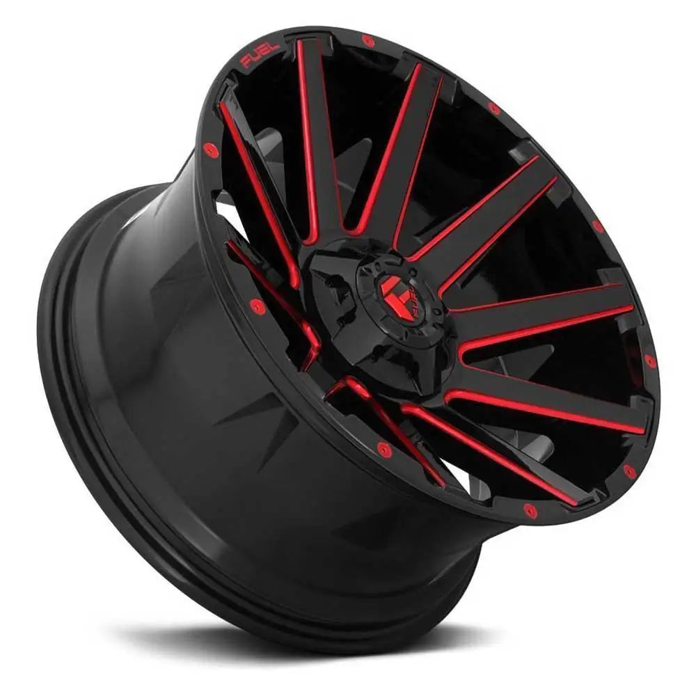 Felg D643 Contra Gloss Black/red Tinted Clear Fuel 20x10 Et-18 5x139.7 / 5x150