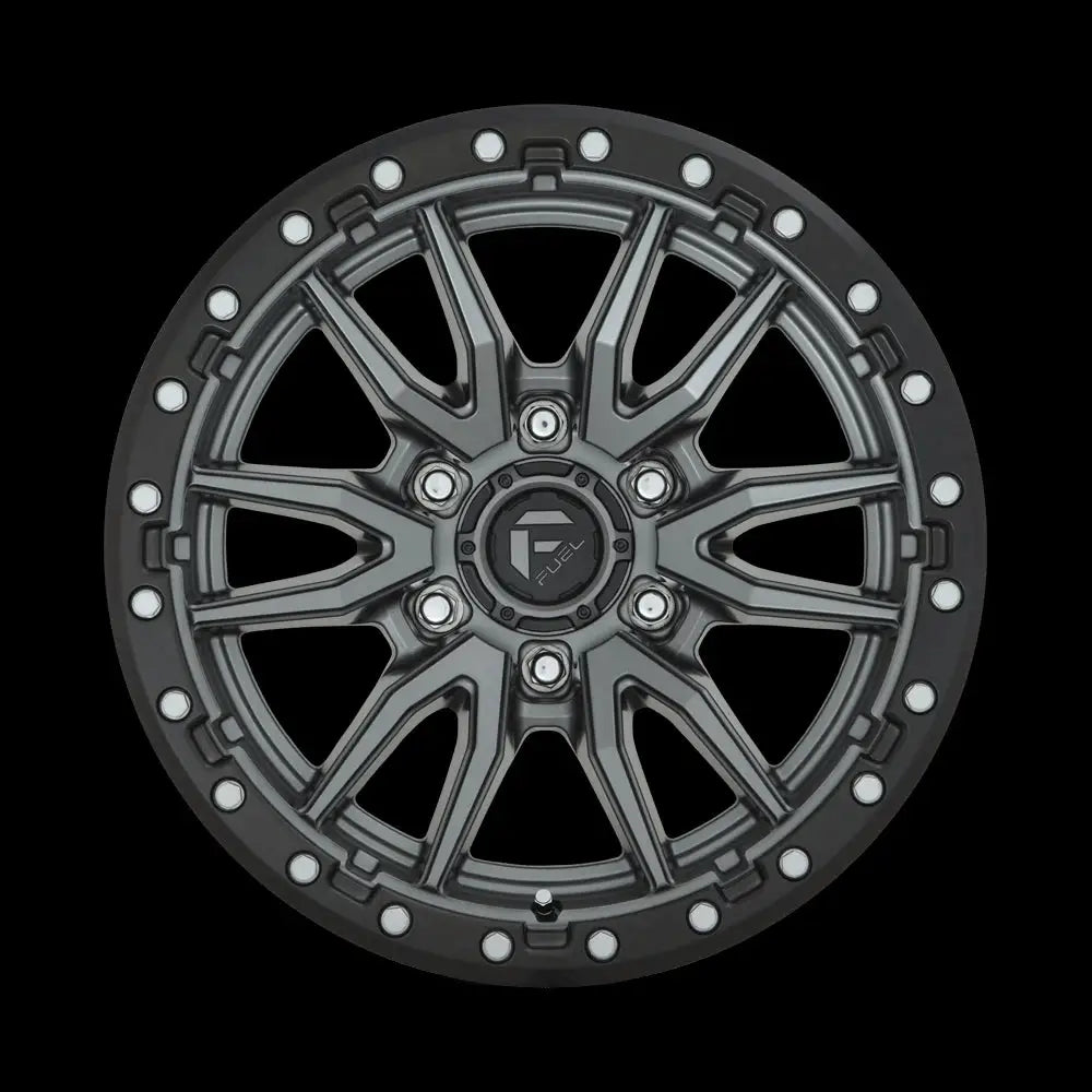 Felg D680 Rebel Matte Gun Metal Black Bead Ring Fuel 22x10 Et-13 6x135