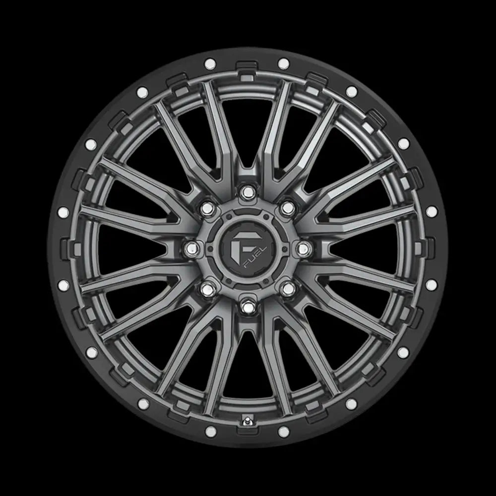 Felg D680 Rebel Matte Gun Metal Black Bead Ring Fuel 22x10 Et-18 8x180