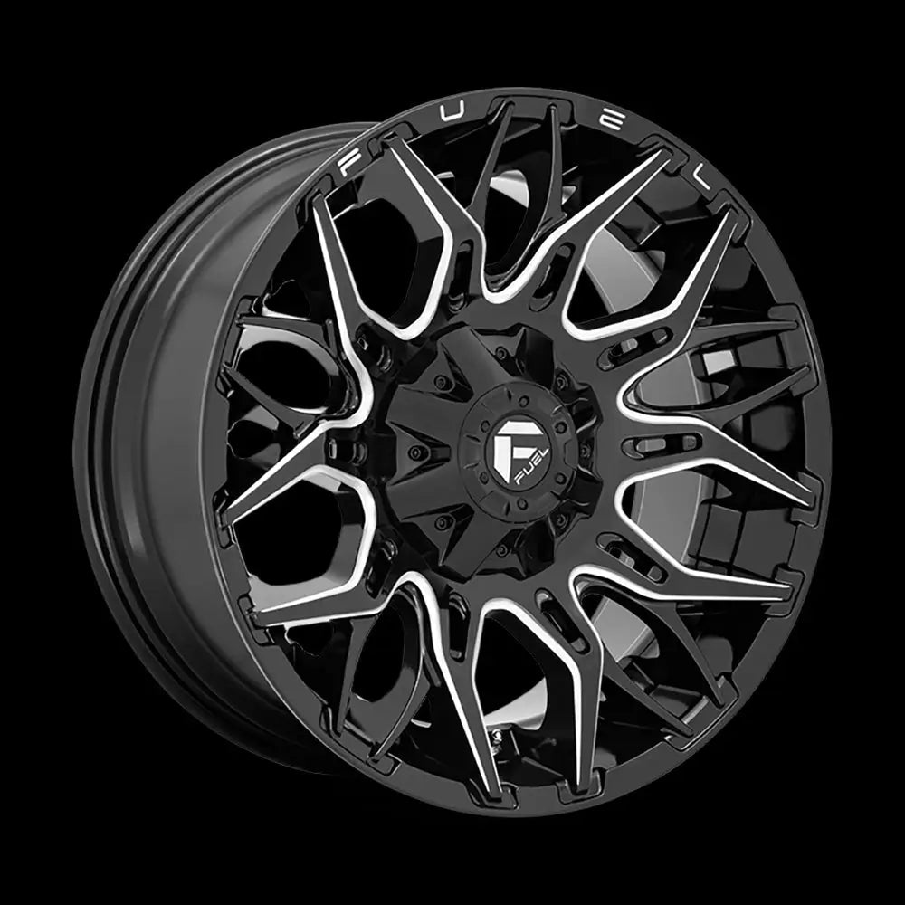 Felg D769 Twitch Glossy Black Milled Fuel 20x10 Et-18 8x165.1