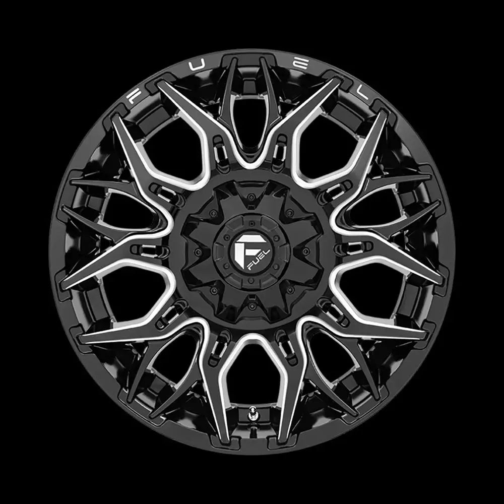 Felg D769 Twitch Glossy Black Milled Fuel 20x10 Et-18 8x165.1