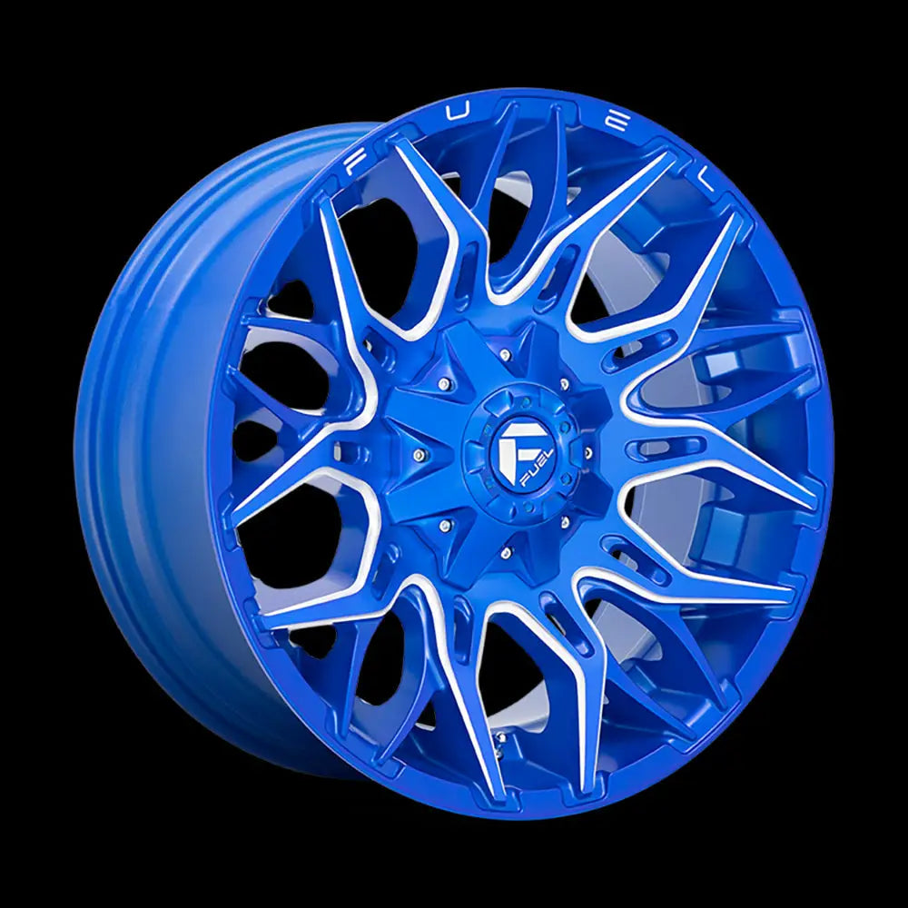 Felg D770 Twitch Anodized Blue Milled Fuel 20x10 Et-18 8x165.1