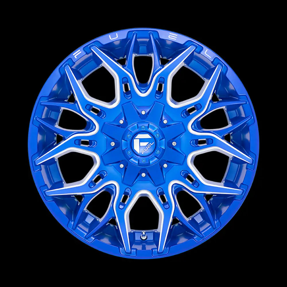 Felg D770 Twitch Anodized Blue Milled Fuel 20x10 Et-18 8x165.1