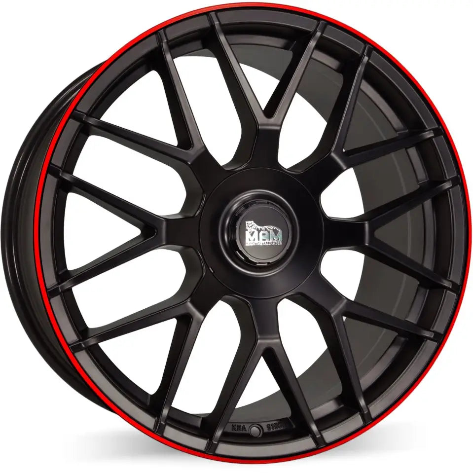 Felg Mam Gt1 Matt Black Lip Red 8x18 5x112 Et45