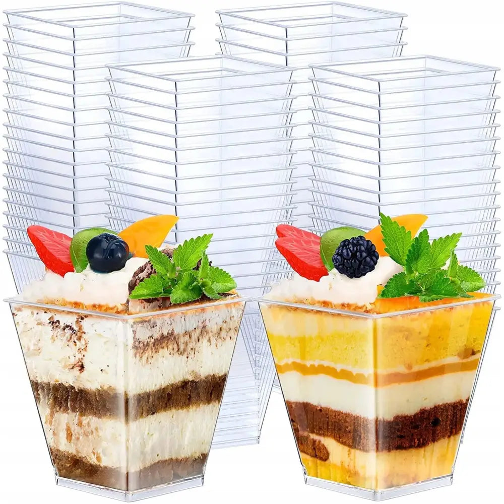 Firkantede Dessertglass 120ml 24stk