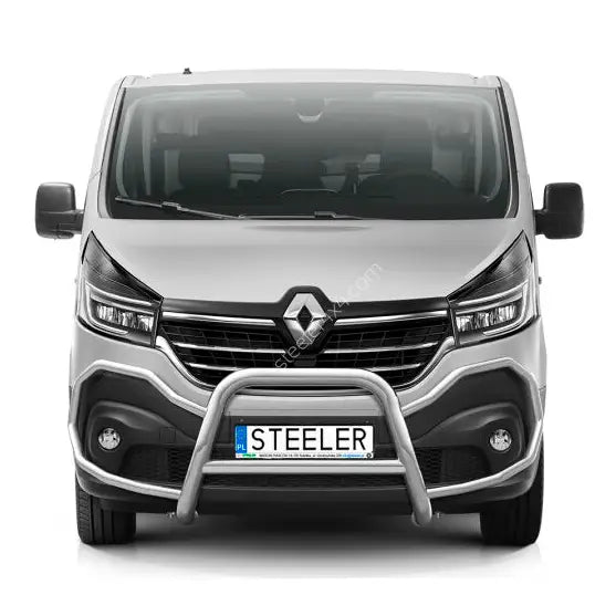 Frontbøyle Renault Trafic 19-21 Ec Godkjent med Tverrør med Lys Beskyttelse