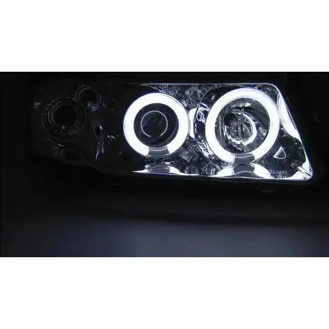 Frontlykter Audi A3 8l 08.96-08.00 Angel Eyes Ccfl Black