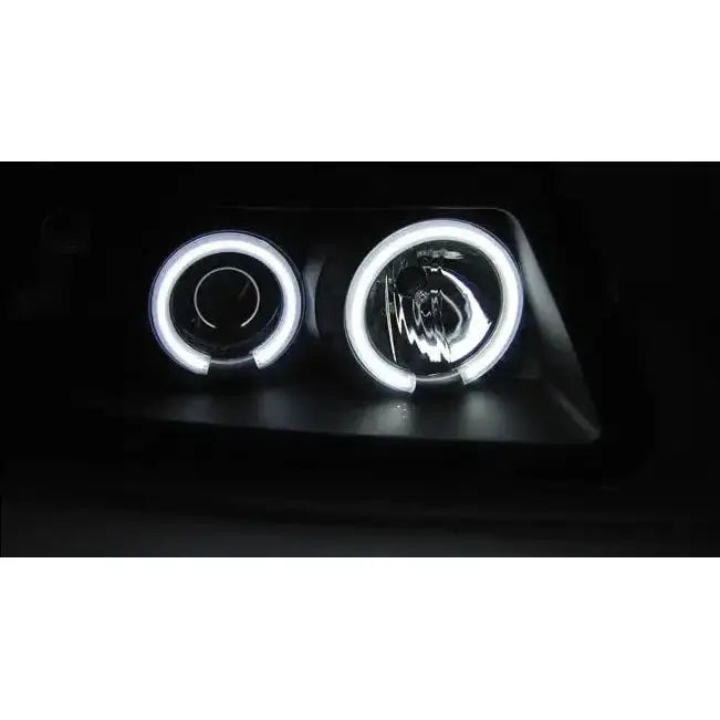 Frontlykter Audi A3 8l 08.96-08.00 Angel Eyes Ccfl Black