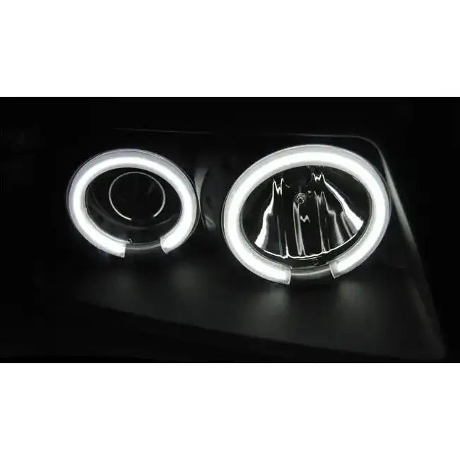 Frontlykter Audi A3 8l 08.96-08.00 Angel Eyes Ccfl Black