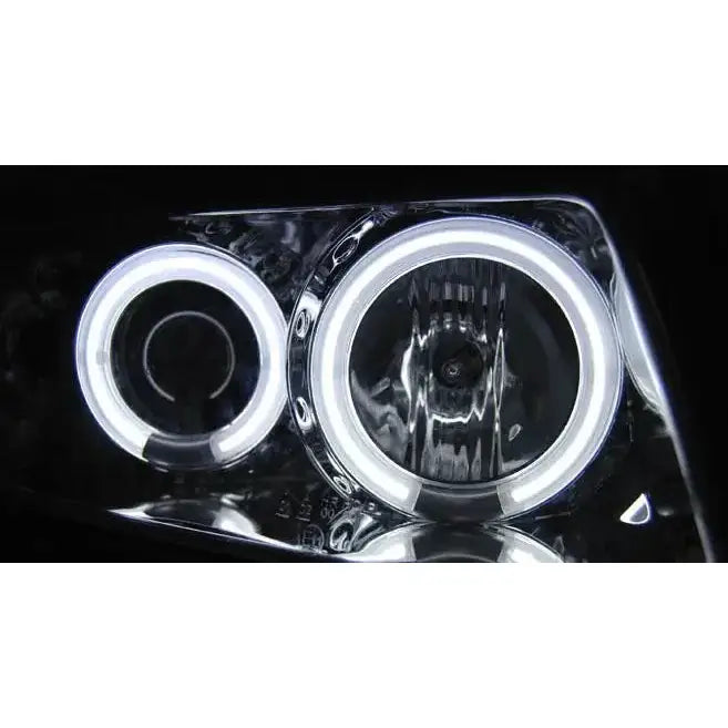 Frontlykter Audi A3 8l 08.96-08.00 Angel Eyes Ccfl Chrome