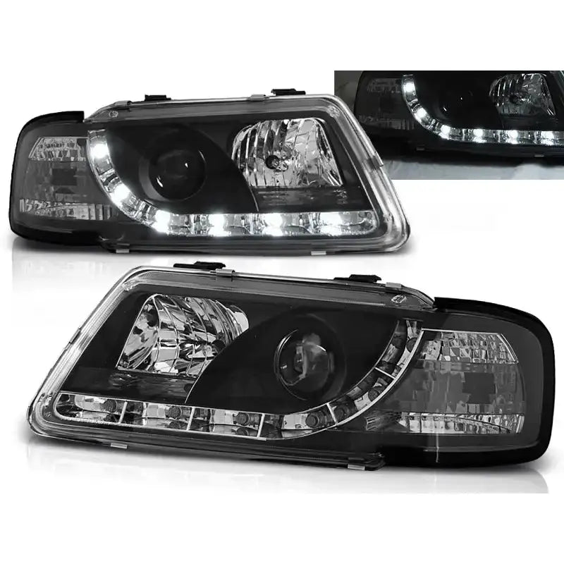Frontlykter Audi A3 8l 08.96-08.00 Tru Drl Black