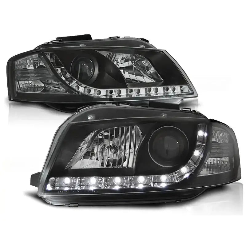 Frontlykter Audi A3 8p 05.03-03.08 Black V2