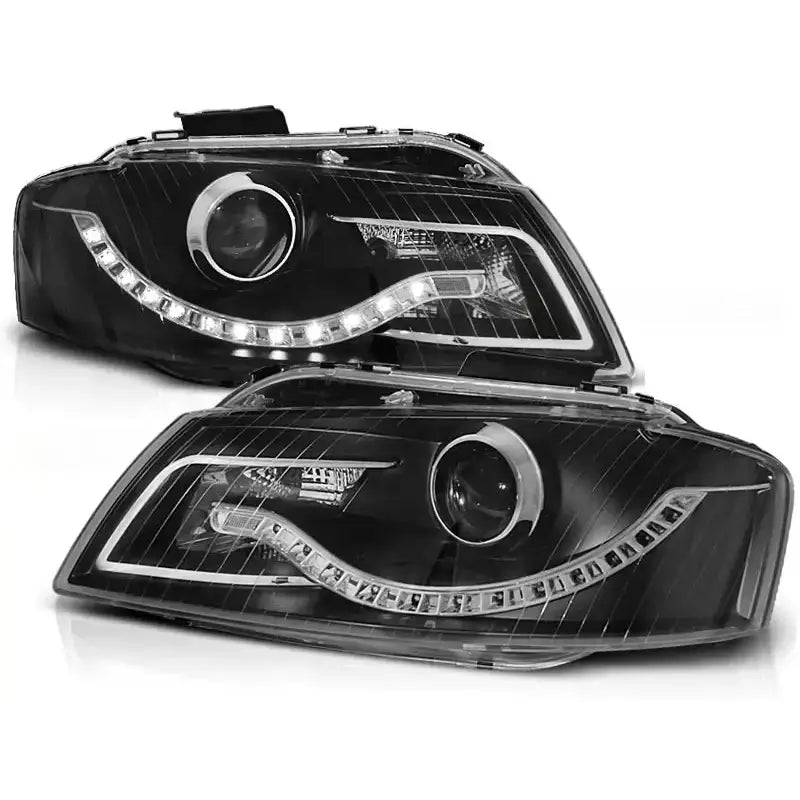 Frontlykter Audi A3 8p 05.03-03.08 Black V3