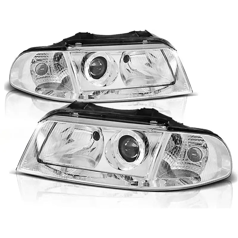 Frontlykter Audi A4 01.99-11.00 Chrome