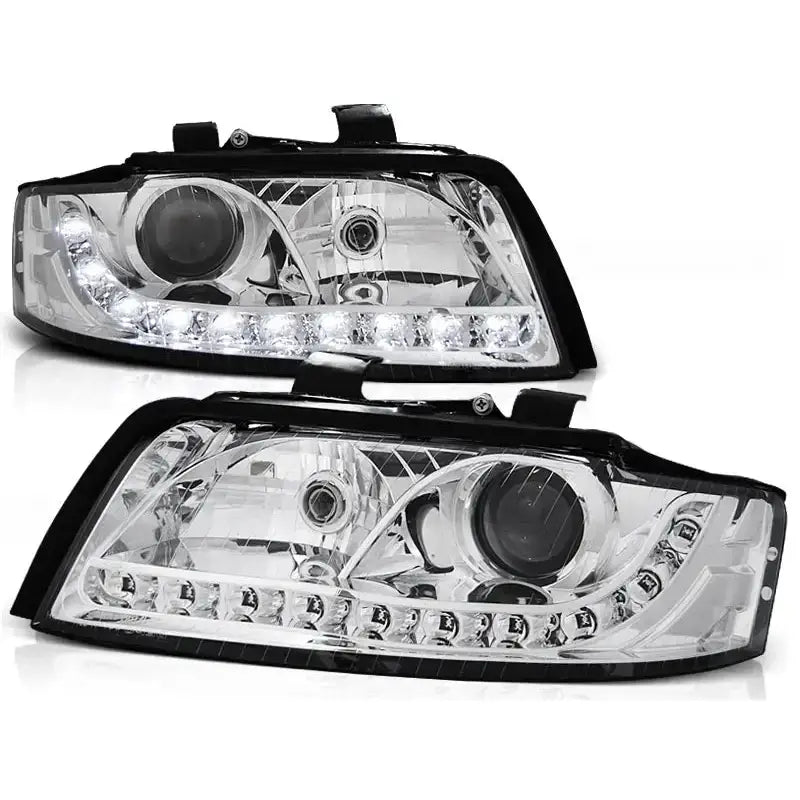 Frontlykter Audi A4 10.00-10.04 Chrome
