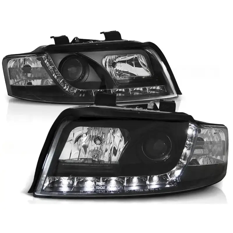 Frontlykter Audi A4 10.00-10.04 Daylight Black Led