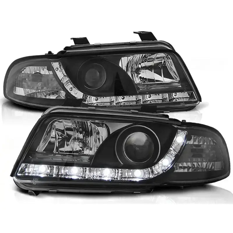 Frontlykter Audi A4 11.94-12.98 Black Led