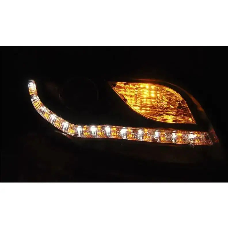 Frontlykter Audi A4 B7 11.04-03.08 Daylight Led Ind. Black