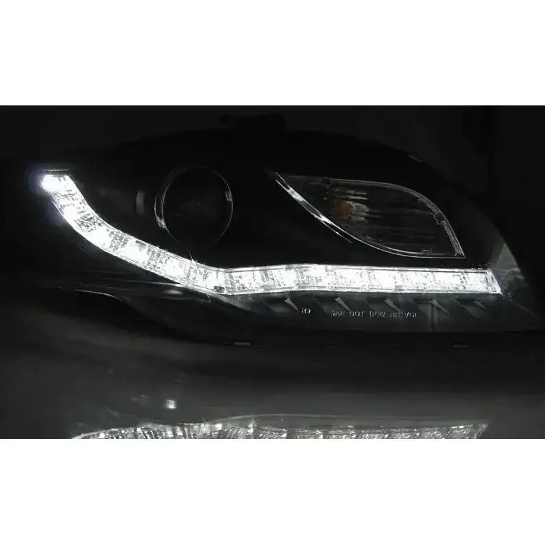 Frontlykter Audi A4 B7 11.04-03.08 Daylight Led Ind. Black