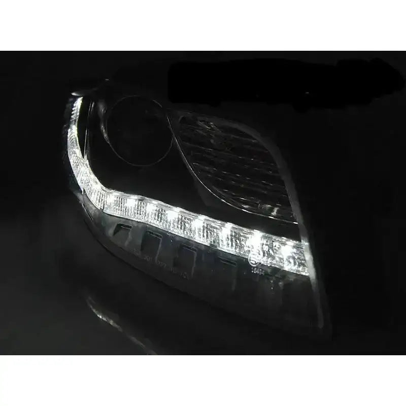 Frontlykter Audi A4 B7 11.04-03.08 Daylight Led Ind. Black