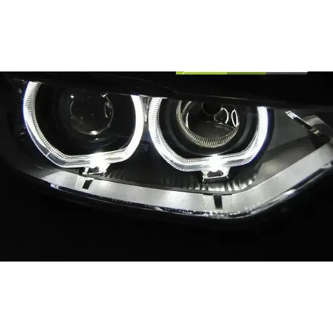 Frontlykter Bmw F30/f31 10.11 05.15 Angel Eyes Led Black
