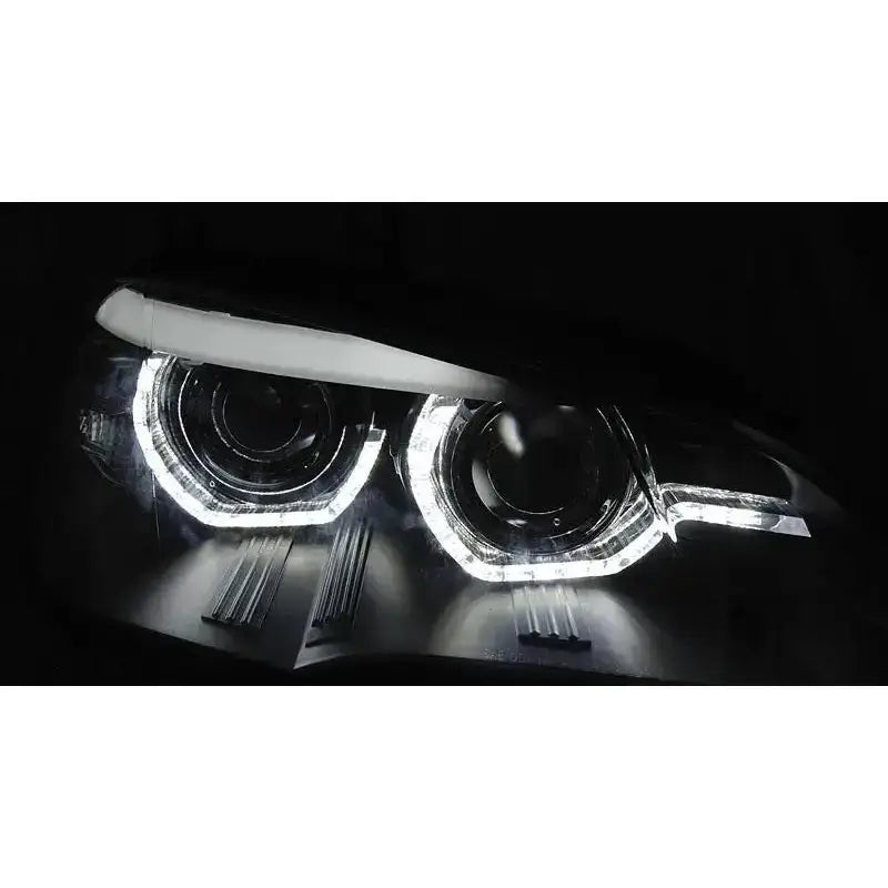 Frontlykter Bmw X5 E70 07-10 Ae Drl Led Black Hid
