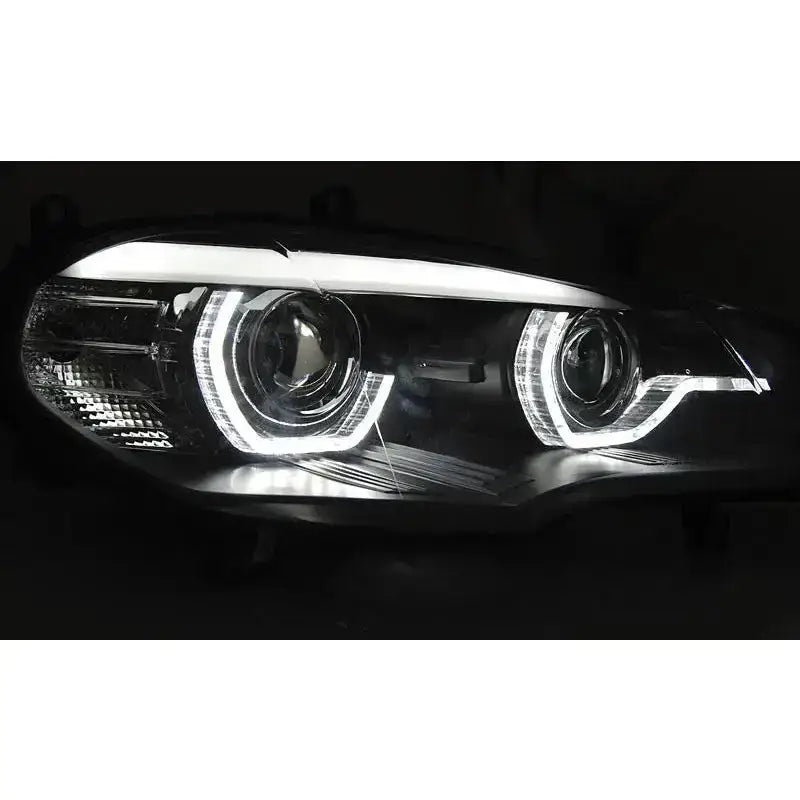Frontlykter Bmw X5 E70 07-10 Ae Drl Led Black Hid