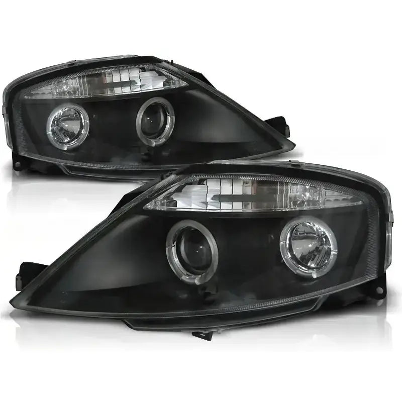 Frontlykter Citroen C3 03.02-09 Angel Eyes Black