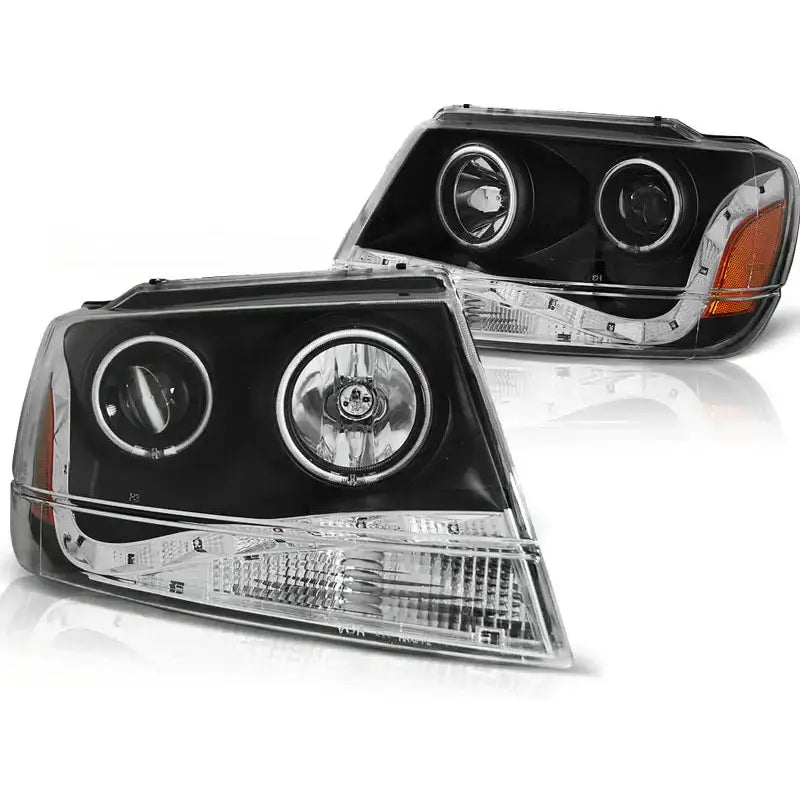 Frontlykter Grand Cherokee 99-05.05 Daylight Black