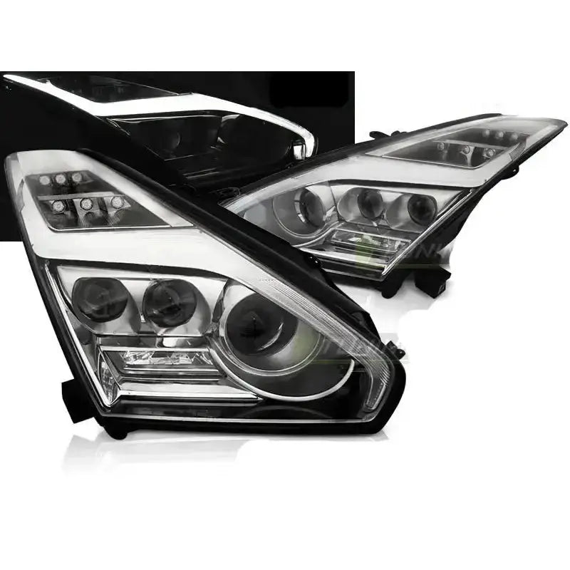 Frontlykter Nissan Gt-r 08-13 Led Chrome