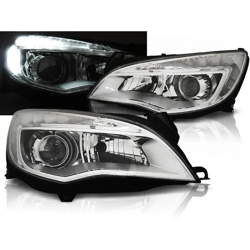 Frontlykter Opel Astra j 10- Chrome Tru Drl