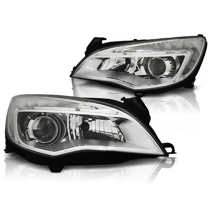 Frontlykter Opel Astra j 10- Chrome Tru Drl