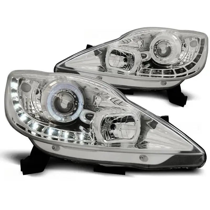 Frontlykter Peugeot 107 05-11 Chrome