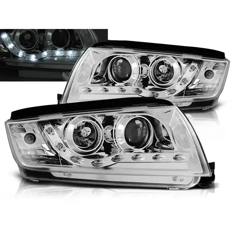 Frontlykter Skoda Fabia 12.99-08 Chrome