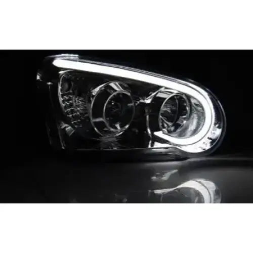 Frontlykter Subaru Impreza Ii Gd 03-05 Tube Light Chrome
