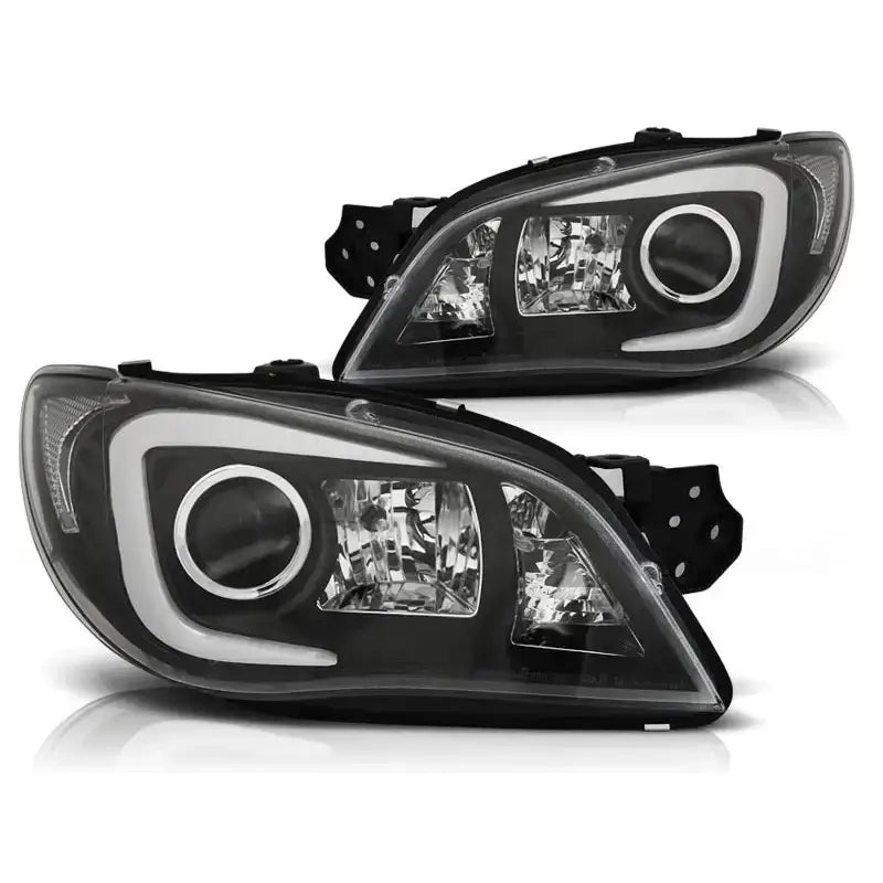 Frontlykter Subaru Impreza Ii Gd 06-07 Tube Light Black Hid