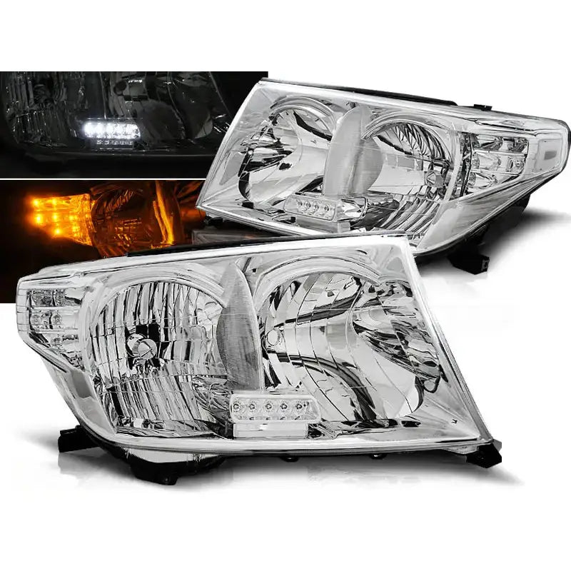 Frontlykter Toyota Land Cruiser Fj200 07-12 Chrome Led