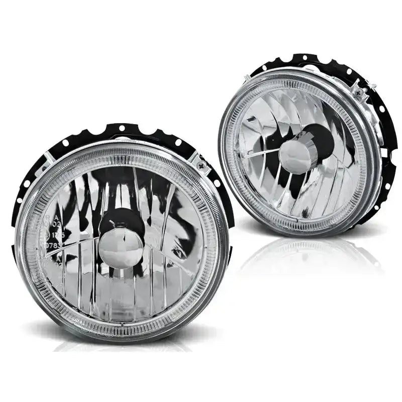 Frontlykter Volkswagen Golf 1 05.74-07.83 Angel Eyes Chrome