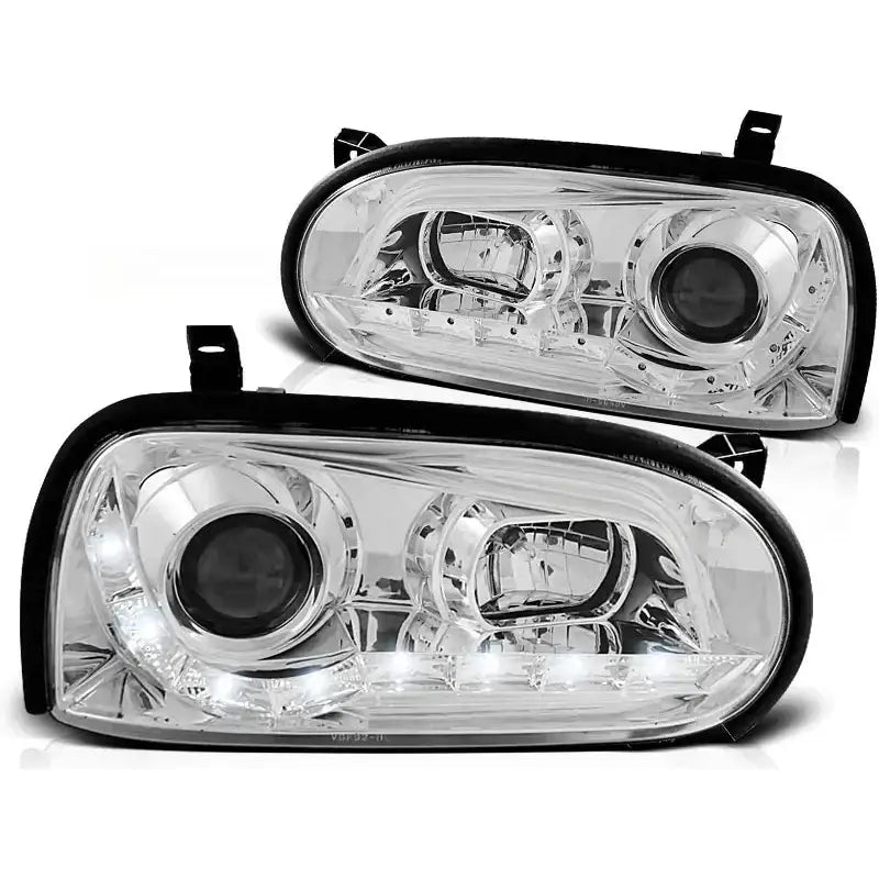 Frontlykter Vw Golf 3 09.91-08.97 Chrome