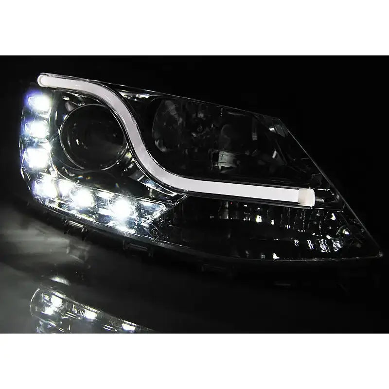 Frontlykter Vw Jetta vi 1.11- Tube Light Tru Drl Chrome