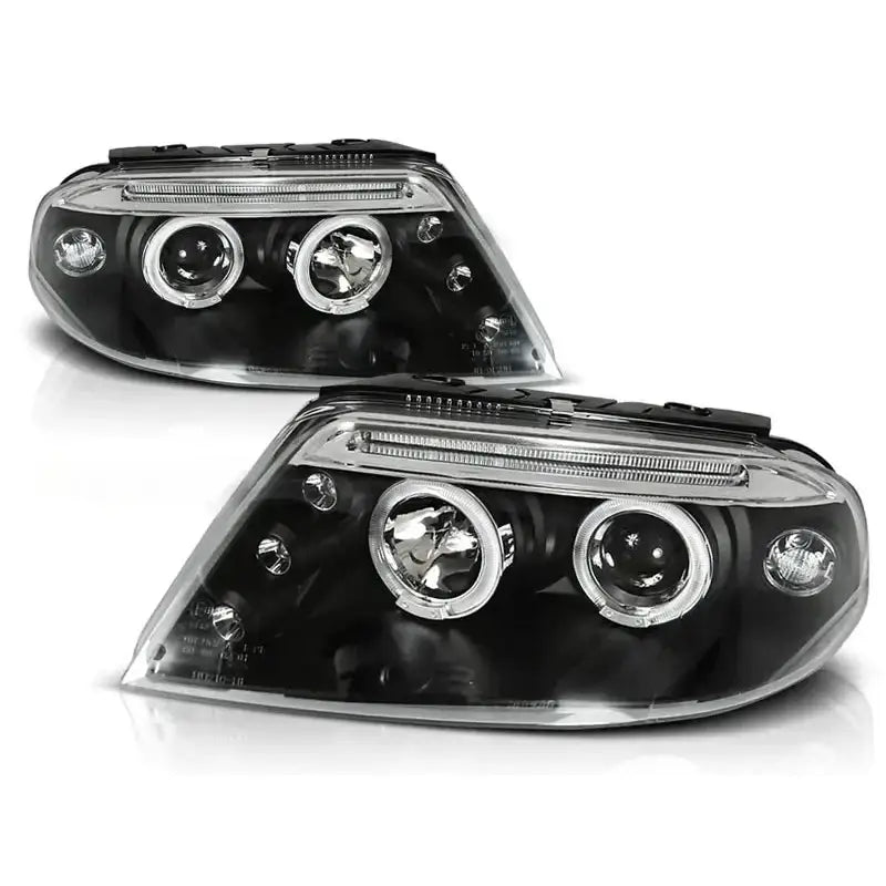 Frontlykter Vw Passat 3bg 09.00-03.05 Angel Eyes Black