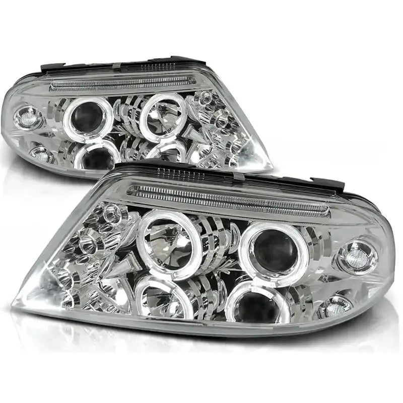 Frontlykter Vw Passat 3bg 09.00-03.05 Angel Eyes Chrome