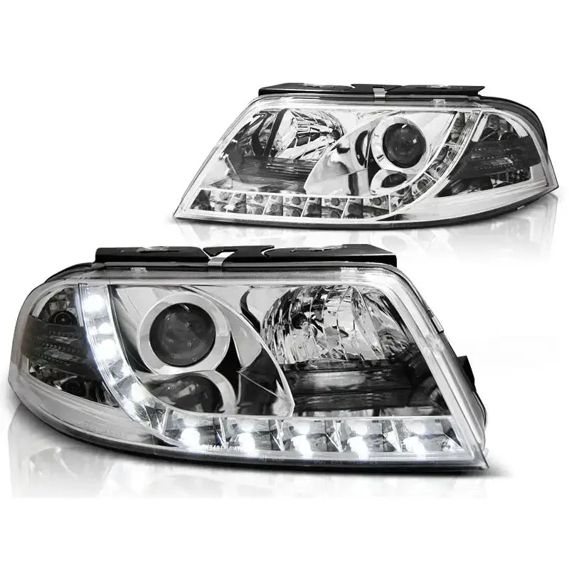 Frontlykter Vw Passat 3bg 09.00-03.05 Tru Drl Chrome