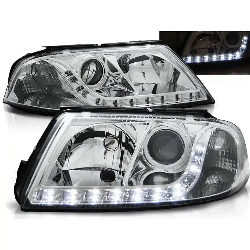 Frontlykter Vw Passat 3bg B5 Fl 09.00-03.05 Daylight Chrome