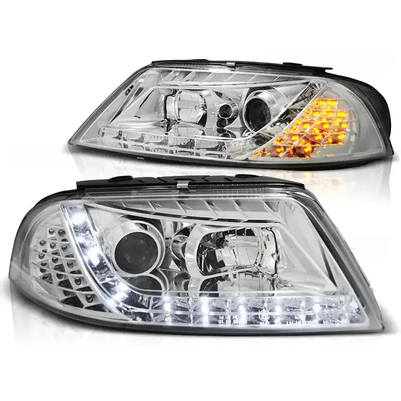 Frontlykter Vw Passat 3bg B5 Fl 09.00-03.05 Daylight Chrome Led