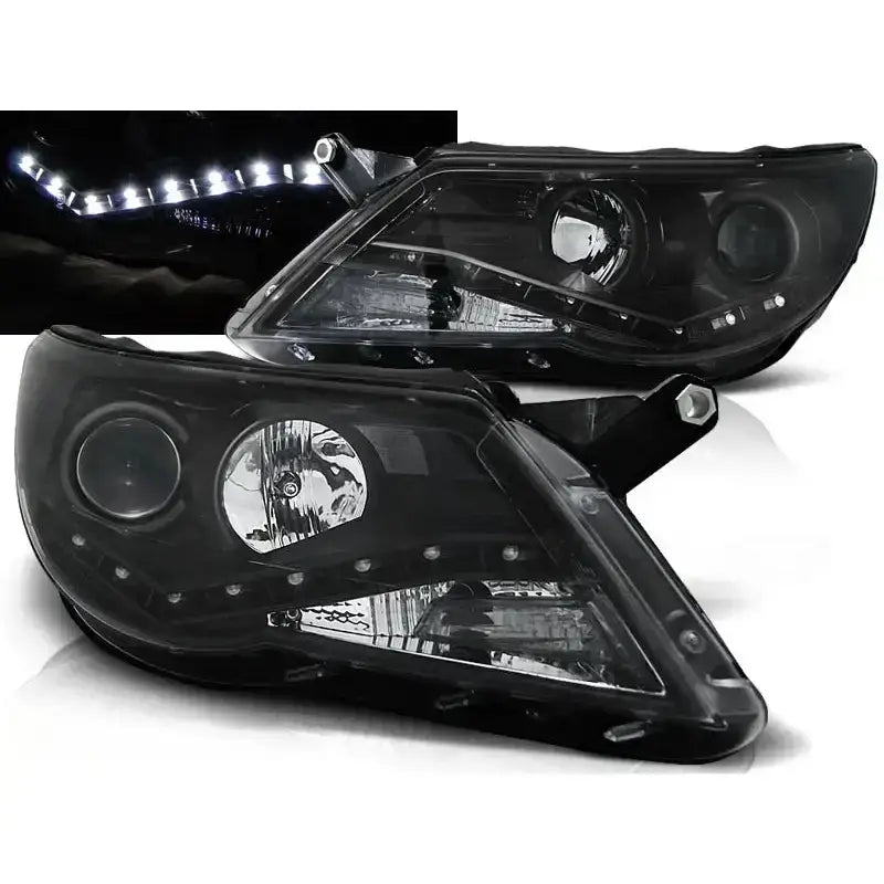 Frontlykter Vw Tiguan 10.07-11 Daylight Black