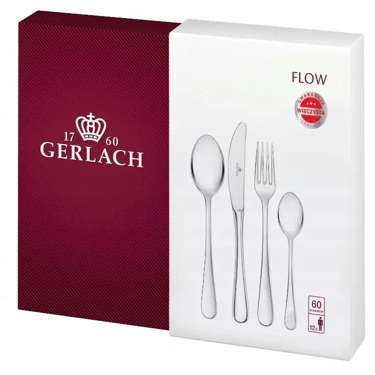 Gerlach Flow Nk34 Bestikksett 60 Deler Glans
